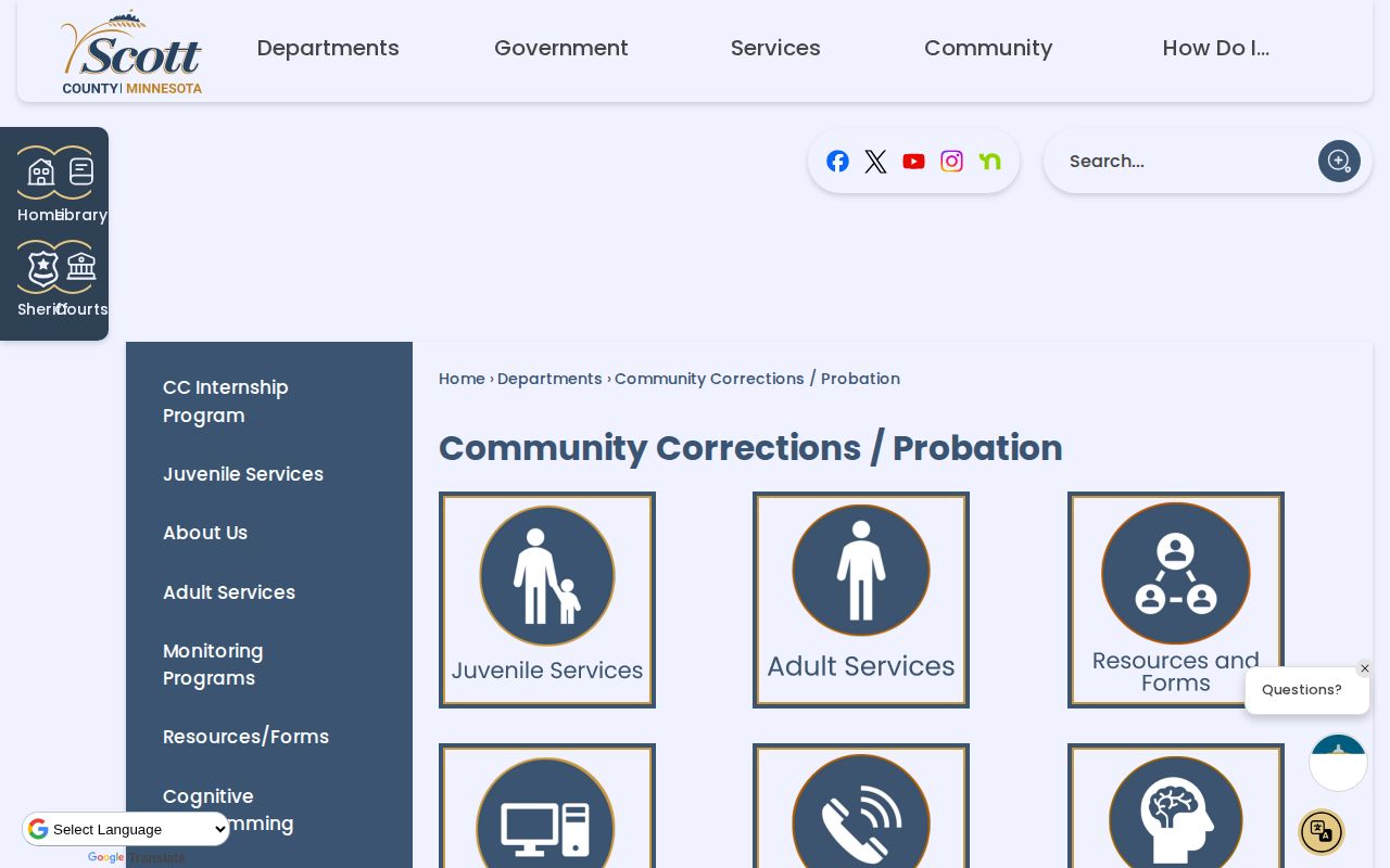 Scott County Jail release transition and Community Corrections office